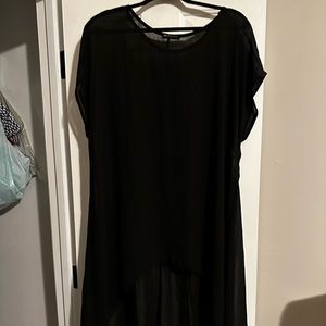 Sheer high low tunic